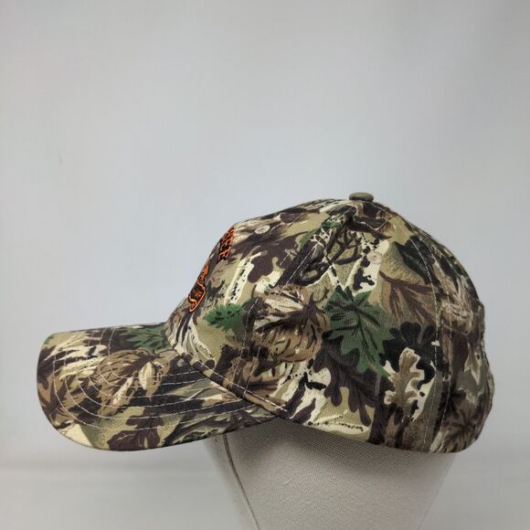 Manatee Fish Camp Strapback Hat Camouflage OSFM Adjustable Embroidered Otto - Picture 3 of 8